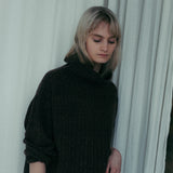 High-Neck Seamless Sweater