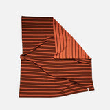 Life in Stripes Spicy Carrot Merino Wool Blanket - Available in bright orange and spicy brown - Baby, Queen, and King Sizes
