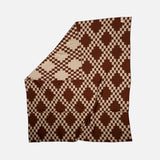 SPICY MOUSSE CHAINS - deep brown with mushroom beige, thick and heavy in baby, queen and king sizes. Made in Australia with the finest wool