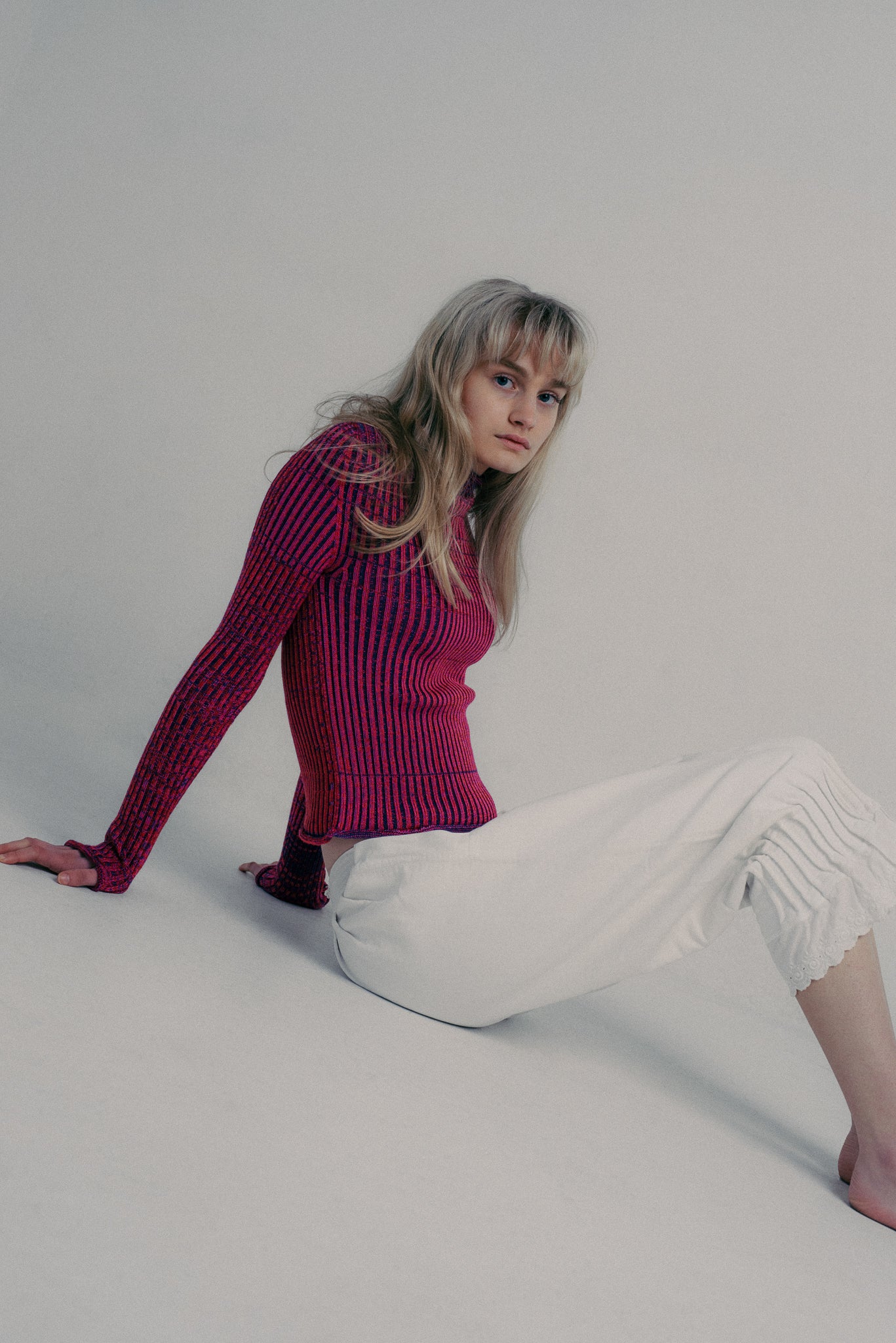 Seamless Rib Jumper Australian wool and cotton, zero-waste 3D knitting – Curio Practice