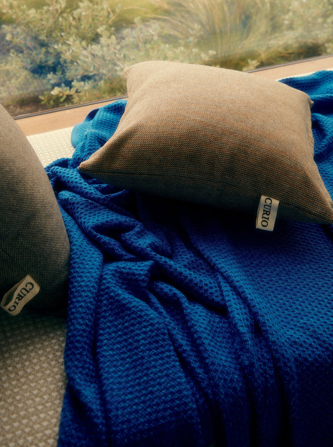 Blue Jam Texture Blanket – Australian Merino Wool Throw | Curio ...