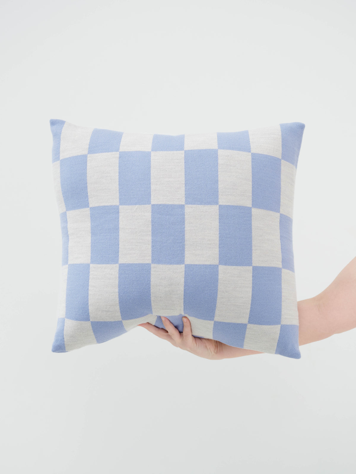 Check Cushion – Australian Merino Wool Knit Cushion | Curio Practice ...