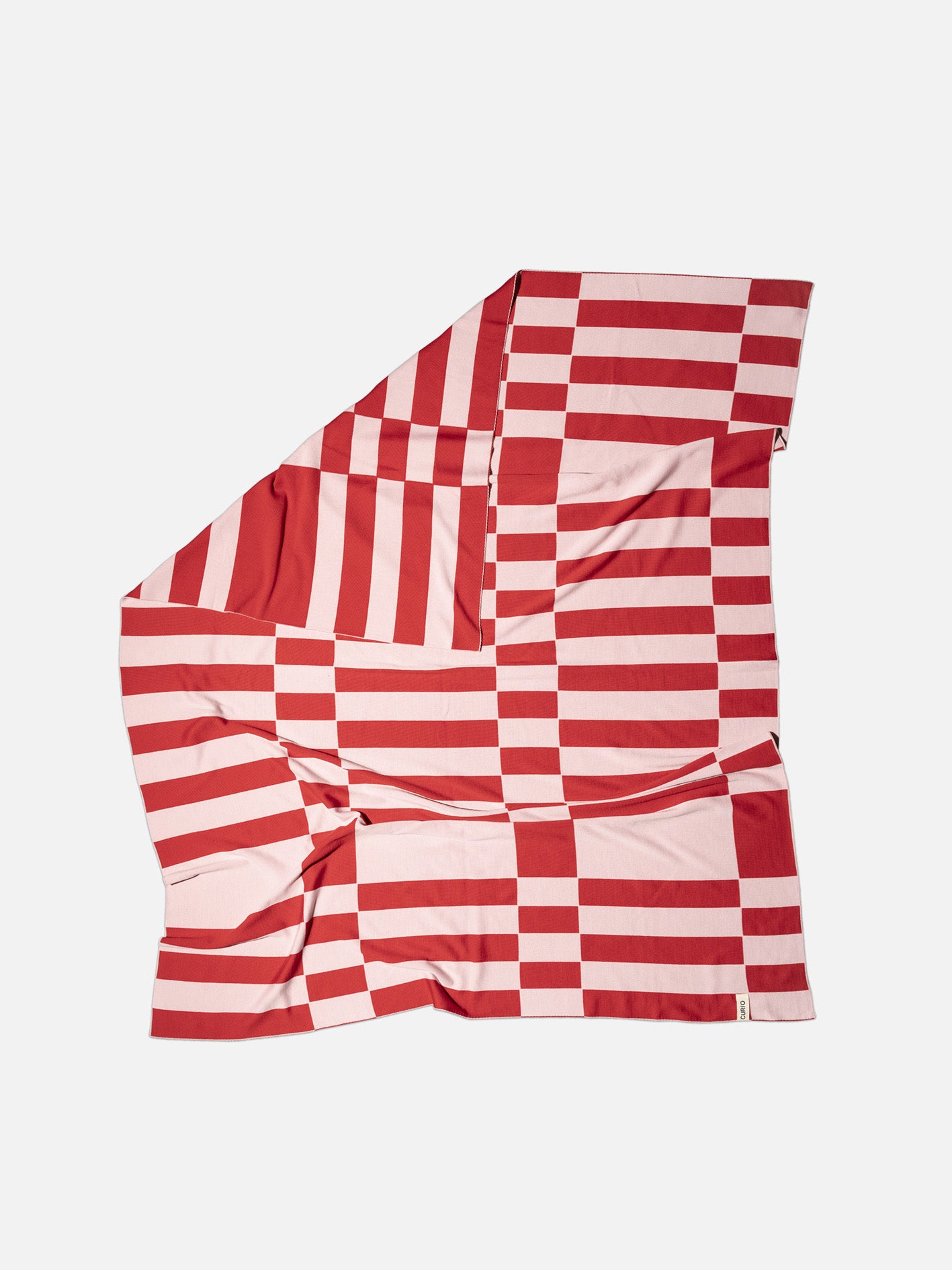 Red and Pink Merino Wool Blanket, Handcrafted, Cozy Australian-Made Merino Wool Throw, Checkered Merino Wool Throw,