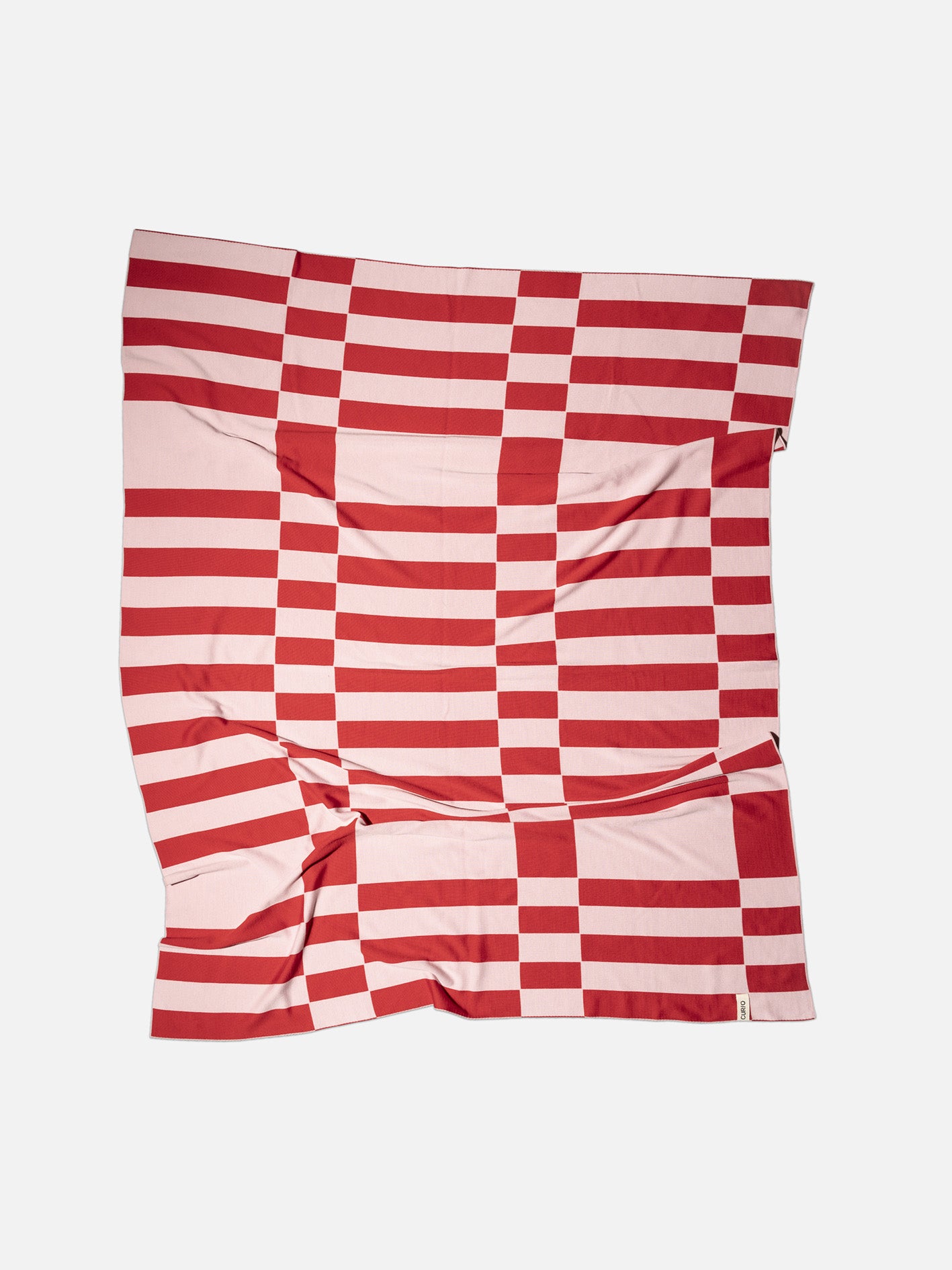 Red and Pink Merino Wool Blanket, Handcrafted, Cozy Australian-Made Merino Wool Throw, Checkered Merino Wool Throw,